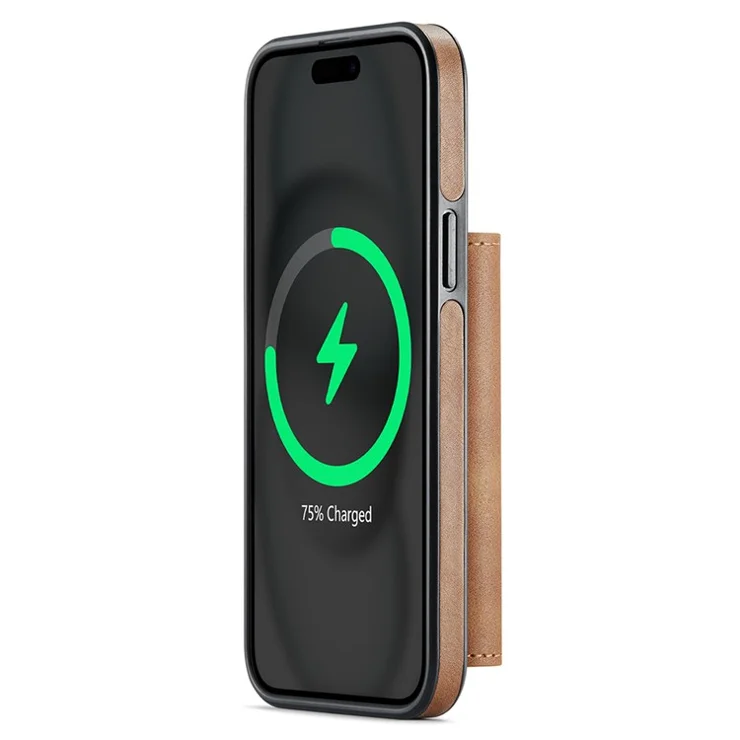 MAGKING K2 Series For iPhone 13 Case Compatible with MagSafe PC+TPU+PU Phone Cover - Brown