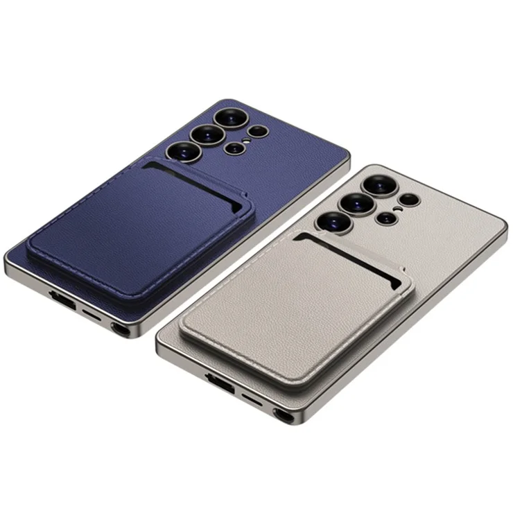 GKK For Samsung Galaxy S25 Ultra Case Compatible with MagSafe Hybrid Phone Back Cover with Card Holder - Grey