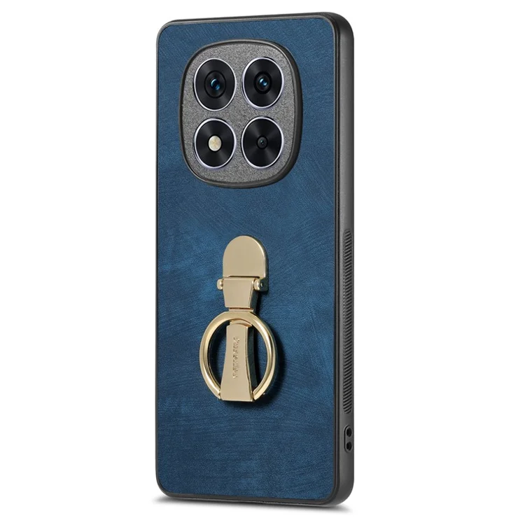 CASENEO D22 For Xiaomi Redmi Note 14 Pro 5G / Poco X7 5G Case Folding Kickstand Retro Leather Back Cover - Blue