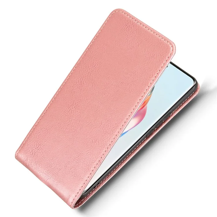 For Honor Magic6 Lite 5G / X9b 5G Case with Card Slot Magnetic Vertical Flip Leather Phone Cover - Rose Gold
