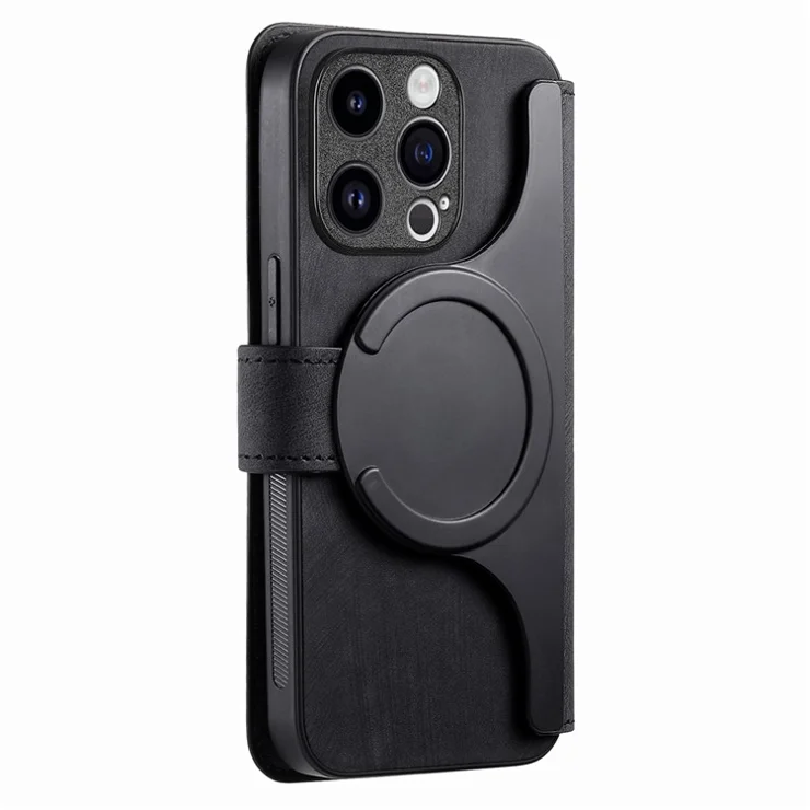CASENEO MW-03 For iPhone 13 Pro Max Case with Detachable Wallet Leather+TPU Phone Cover - Black