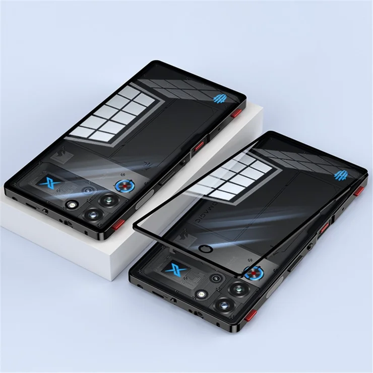 Custodia In Metallo Per ZTE Nubia REDMAGIC 10 PRO | Cover Gioco Design Astratto | Con Supporto Magnetico Rotante | Lega Di Alluminio Aeronautica