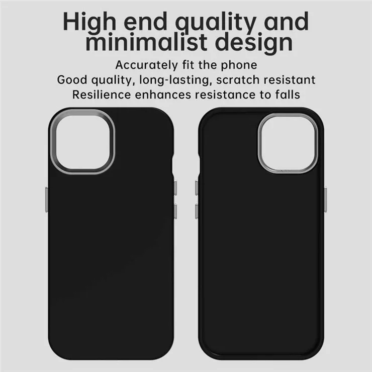 For iPhone 15 Plus / 14 Plus Case TPU + TPE Anti Drop Protection Phone Cover - Black