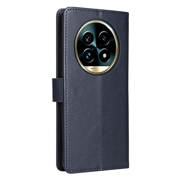 For Realme 13+ 5G / 13 Pro+ 5G (Global) / (China) / 13 Pro 5G (Global) / 13 Pro 5G (China) Case Wallet Stand View PU Leather Phone Cover - Blue