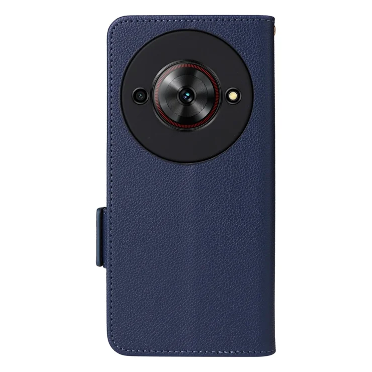 For ZTE Nubia Focus 5G, Luxury Retro Flip Leather Wallet Stand Soft Case Cover e
