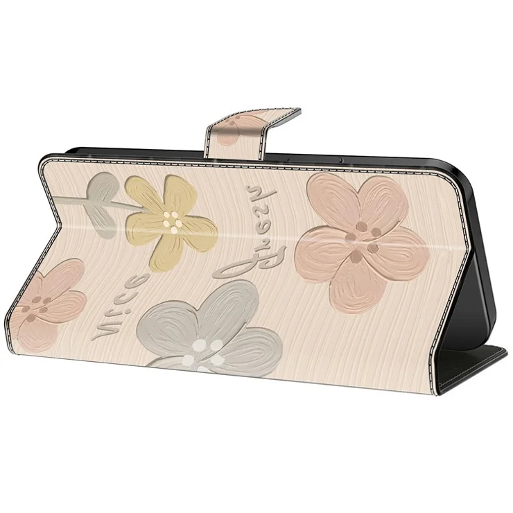 For Samsung Galaxy A15 5G / 4G Case Pattern Printing Anti-Drop Leather Flip Wallet Phone Cover - Fresh Flowers