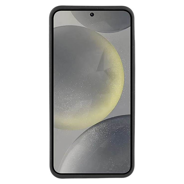 For Samsung Galaxy S24 Case Liquid Silicone Dropproof Cell Phone Cover - Black