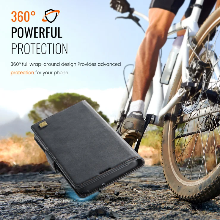 For Google Pixel 9 Pro XL Case AUTSPACE A11 RFID Blocking Retro Leather Cell Phone Wallet Cover - Black