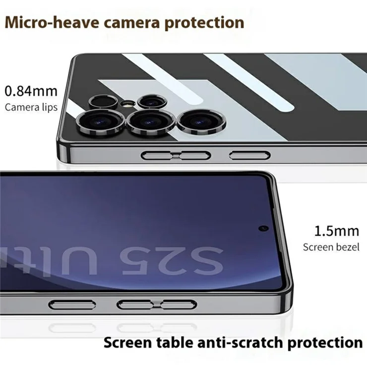 GKK For Samsung Galaxy S25 Ultra Case Crystal Clear Hard PC Phone Back Cover - Silver