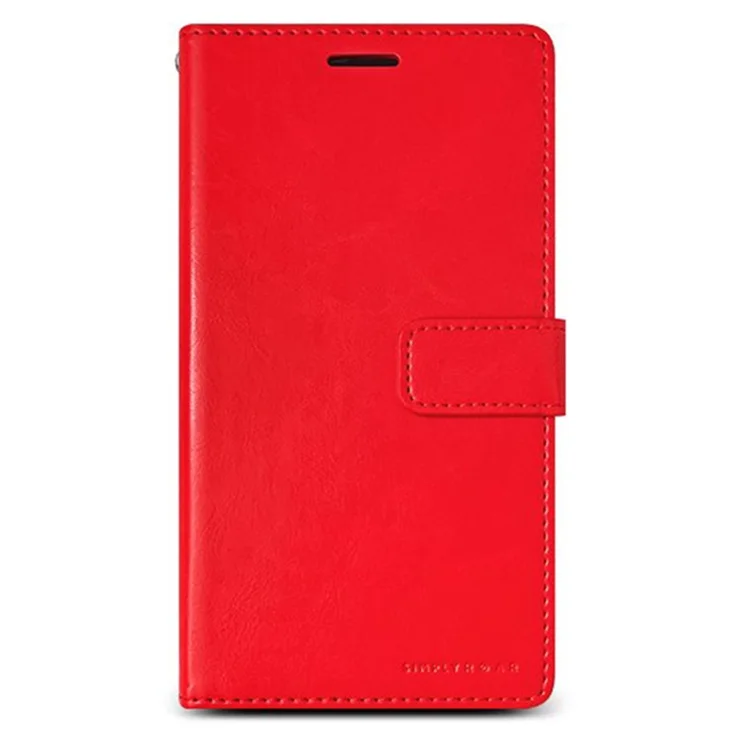 SIMPLY ROAR For iPhone 14 Pro Max Leather Case Wallet Flip Stand Phone Cover - Red