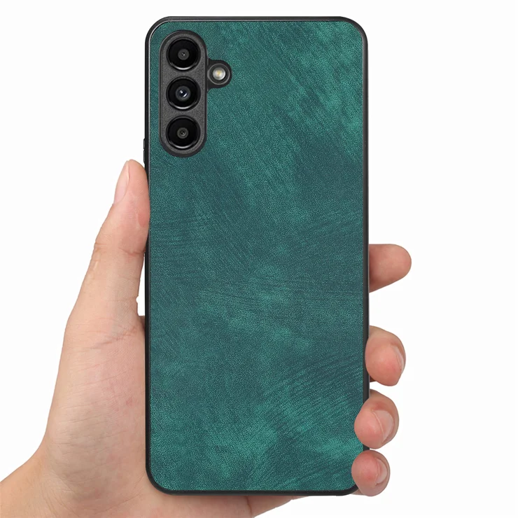 For Samsung Galaxy A54 5G Case Shockproof Slim Retro Leather Phone Back Cover - Green