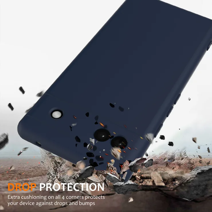 For Google Pixel 6a Case Compatible with MagSafe Anti-Drop Liquid Silicone Phone Cover - Dark Blue