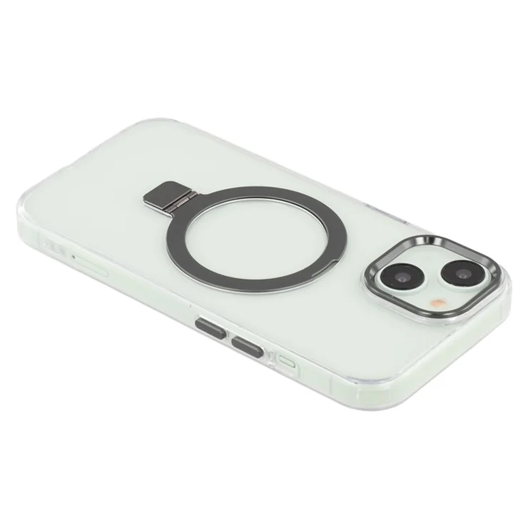 For iPhone 13 Case Compatible with MagSafe Kickstand TPU + PC Clear Phone Cover - Green