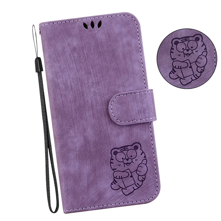 For Motorola Moto G Power (2025) Wallet Case Tiger Imprint