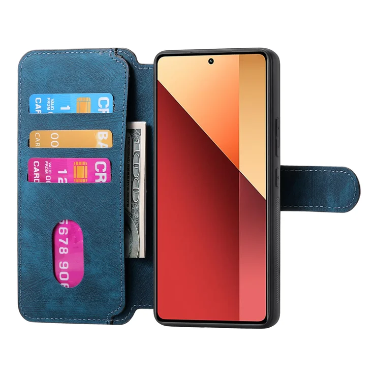 For Xiaomi Redmi Note 13 Pro 5G Magnetic Case CASENEO Detachable Leather Phone Wallet Cover - Dark Blue