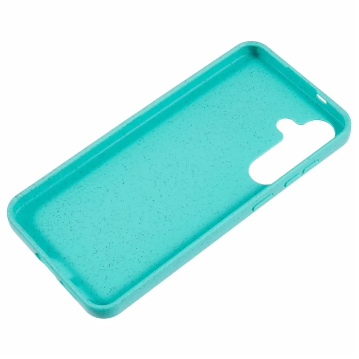 For Samsung Galaxy S25 Case Biodegradable Wheat Straw + TPU Matte Phone Cover - Green