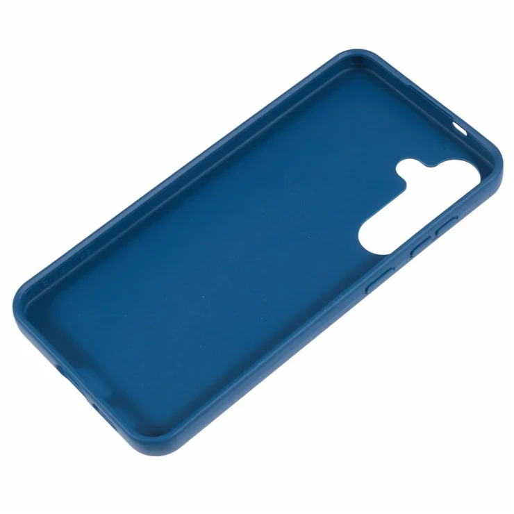 For Samsung Galaxy S25+ Case Biodegradable Wheat Straw + TPU Matte Phone Cover - Blue