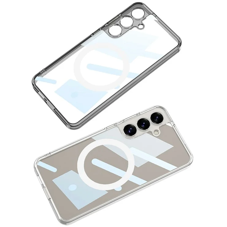GKK For Samsung Galaxy S25+ Case Compatible with MagSafe TPU+PC Clear Phone Back Cover - Transparent