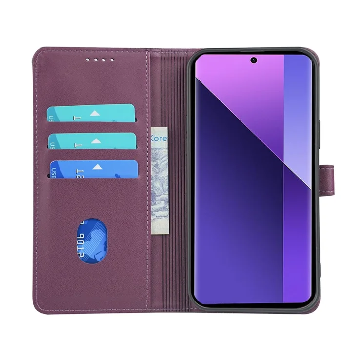 For Google Pixel 9 Pro XL Case Magnetic Clasp Four Leaf Clover Leather Phone Cover - Dark Purple