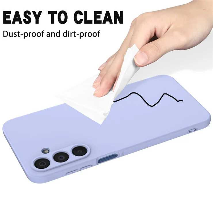 Bulk Purchasing For Samsung Galaxy A15 4G / A15 5G Case Liquid Silicone Phone Back Cover with Hand Strap - Purple