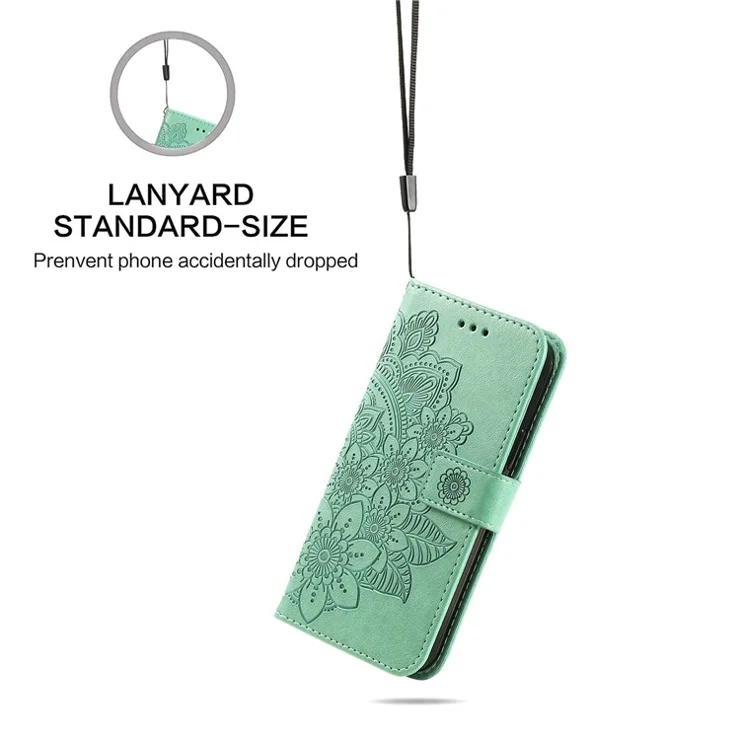 For Motorola Edge 50 Ultra 5G / Moto X50 Ultra 5G Case Floral Pattern PU Leather Wallet Stand Phone Cover - Green