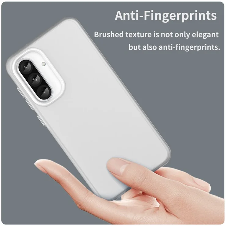 For Samsung Galaxy A36 5G / A56 5G Case TPU + PC Phone Back Cover Matte Translucent Design - White