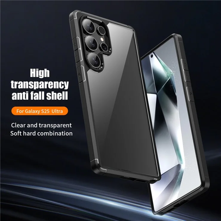 Defense Armor Series for Samsung Galaxy S25 Ultra Case Anti-Scratch TPU + PC Clear Back Shell - Grey