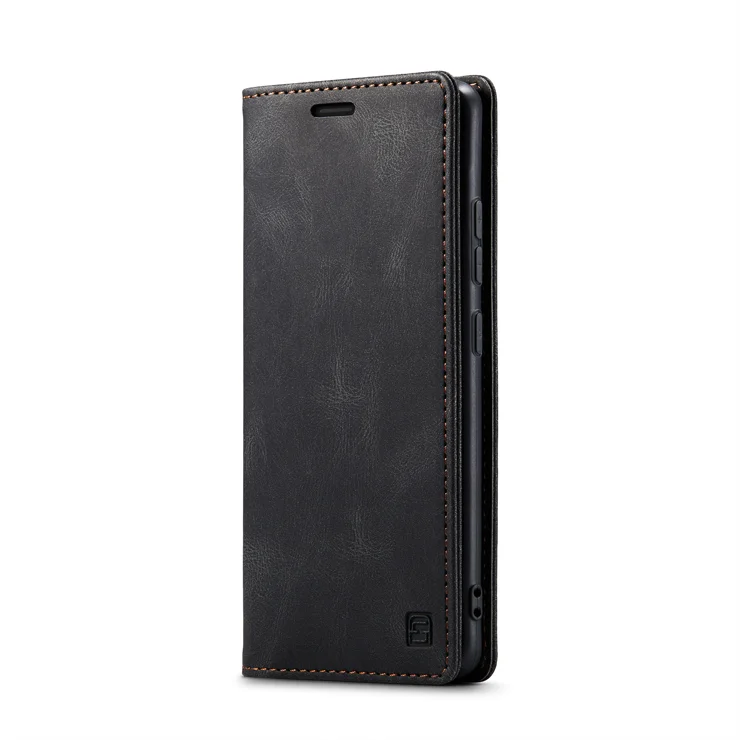 For Xiaomi 14T Pro Wallet Case AUTSPACE A01 Leather Stand Cover with RFID Blocking Card Holder - Black