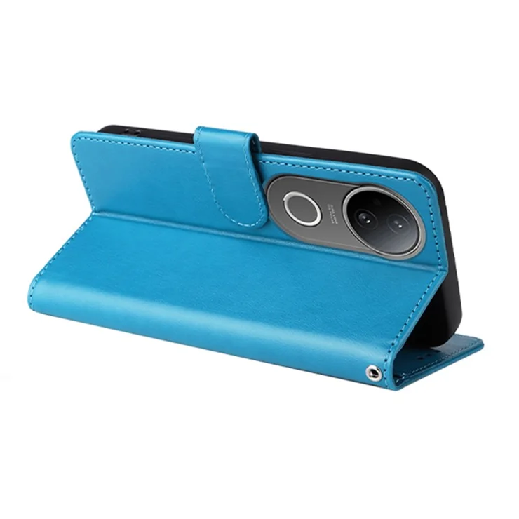 For vivo S20 5G Case Butterfly Floral Imprint Wallet Stand Leather Phone Cover - Blue