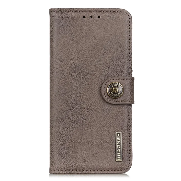 KHAZNEH For Xiaomi Redmi Turbo 4 5G / Poco X7 Pro 5G Wallet Case Cowhide Texture Leather Flip Phone Cover - Khaki