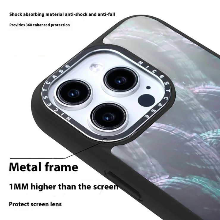 Bulk Purchasing For iPhone 16 Pro Max Case Compatible with Magsafe Shell Pattern Matte Epoxy Phone Cover - F210