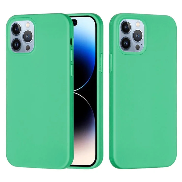 Bulk Purchasing For iPhone 14 Pro Case Liquid Silicone Soft Lining Back Phone Cover - Green