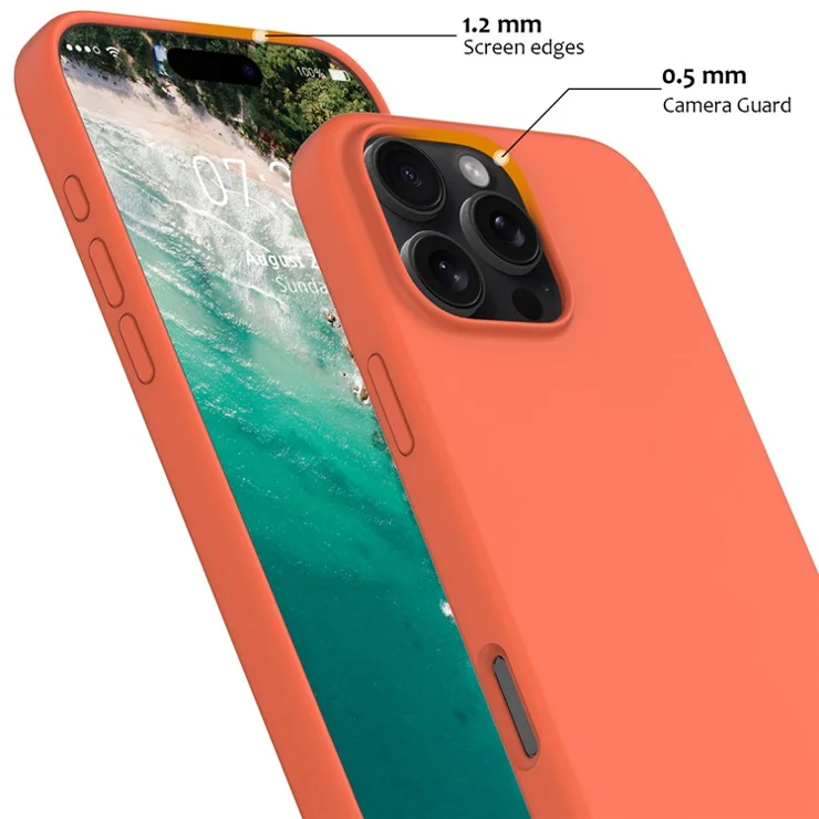 Bulk Purchasing For iPhone 16 Pro Max Case Compatible with MagSafe Anti-Drop Liquid Silicone Phone Cover - Orange