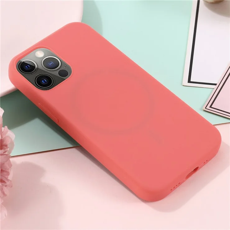 Bulk Purchasing For iPhone 13 Pro Max Case Compatible with MagSafe Anti-Drop Liquid Silicone Phone Cover - Hot Pink