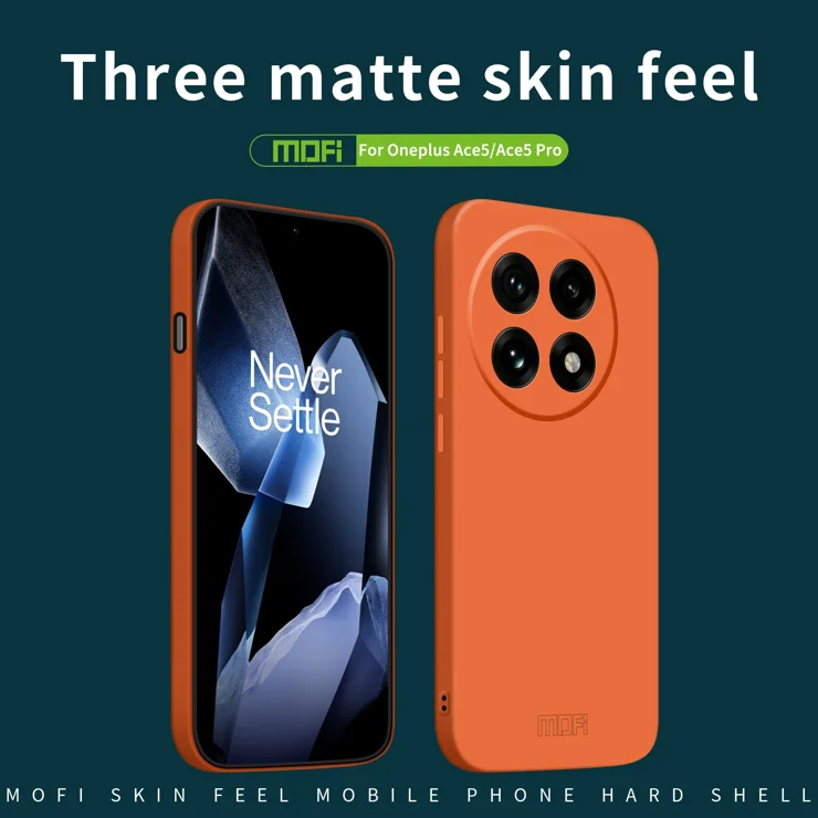 For OnePlus Ace 5 Pro 5G / OnePlus Ace 5 5G Phone Case MOFI JK Qin Series Skin-Touch Matte Anti-fingerprint Back Cover - Orange