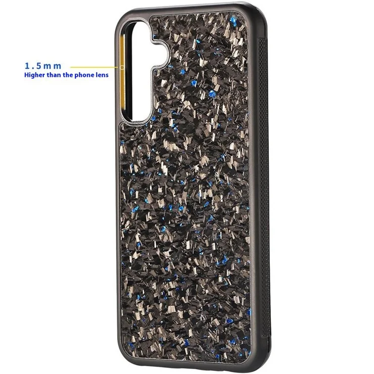 For Samsung Galaxy S24 FE Magnetic Case Forged Texture Aramid Fiber+TPU Anti-Slip Phone Cover - Purple