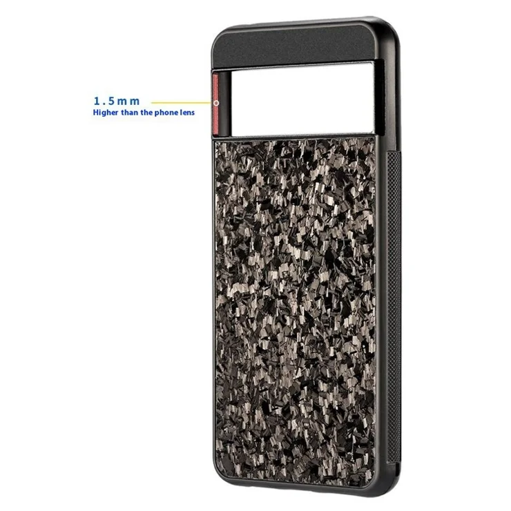 For Google Pixel 8a Case Forged Texture Aramid Fiber + TPU Anti-Slip Phone Cover - Purple