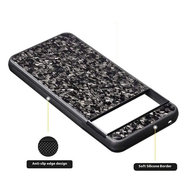 For Google Pixel 8 Case Forged Texture Aramid Fiber + TPU Anti-Slip Phone Cover - Red