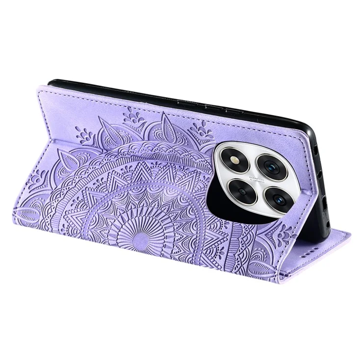 Style-010 For Xiaomi Redmi Note 14 Pro 4G Case Magnetic Closing Leather Phone Cover Pattern Imprinted - Purple