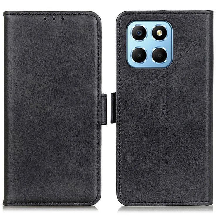 Cover Portafoglio In Similpelle Per HONOR X8 5G. Custodia Retro Con Chiusura Magnetica, 3 Slot Per Carte E Taschino Contanti. Funzione Stand Per Video. Colore Nero Elegante. - 2