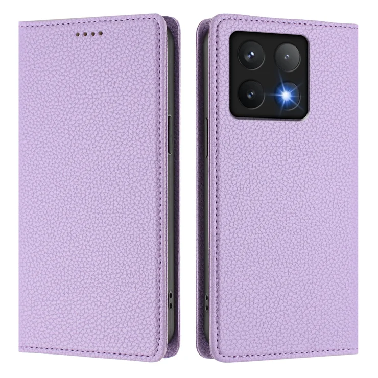 For Xiaomi 14T Pro Wallet Case RFID Blocking Litchi Texture Leather Mobile Cover - Light Purple