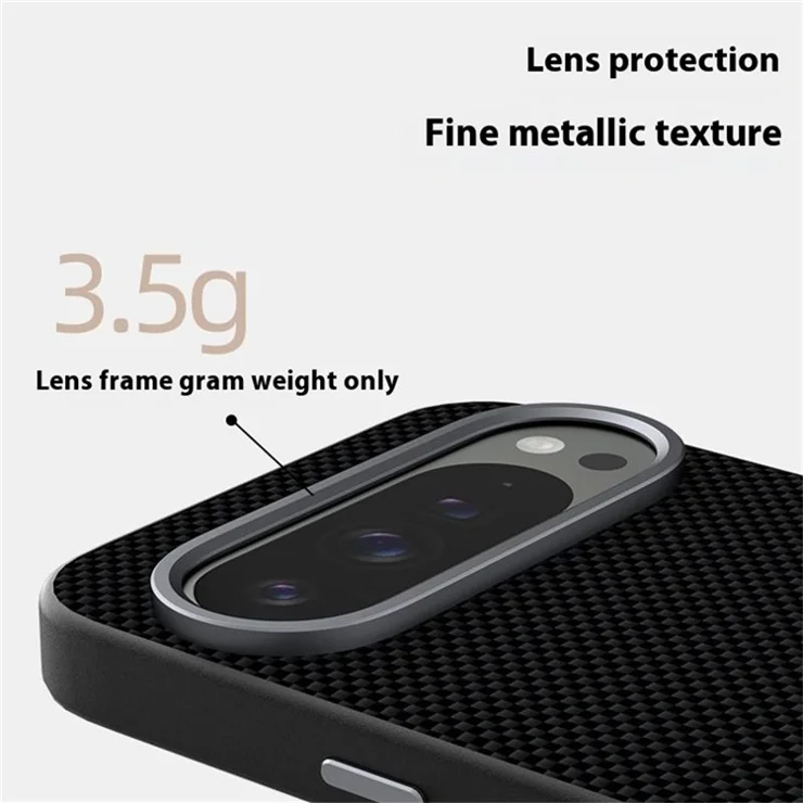 ABEEL For Google Pixel 10 Pro XL / 9 Pro XL Case Compatible with MagSafe Printed PC TPU Aluminum Alloy Leather Phone Cover - Gold