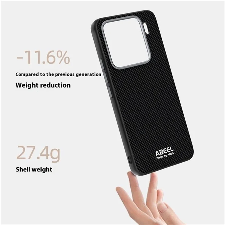 ABEEL For Xiaomi 15 Case Compatible with MagSafe Printed PC TPU Aluminum Alloy Leather Phone Cover - Gold