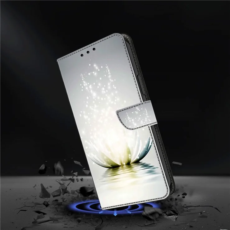 For Xiaomi Redmi Note 14 Pro 5G Case 3D Pattern PU Leather Wallet Phone Cover with Stand - Lotus