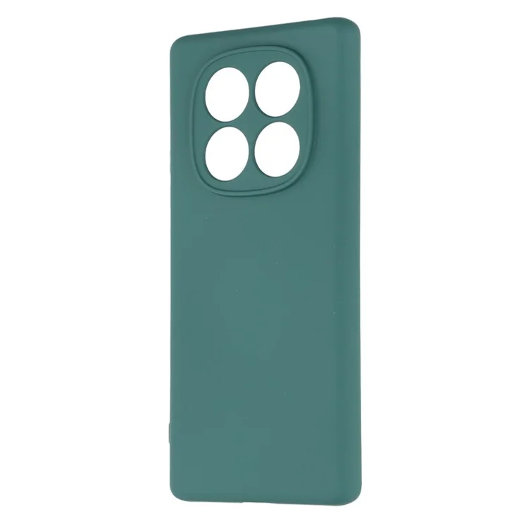 For Xiaomi Redmi Note 14 Pro 4G Case TPU Back Soft Anti-Scratch Fiber Lining Phone Cover - Army Green