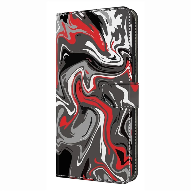 For Xiaomi Redmi Note 14 Pro 5G Wallet Case Pattern Printing Stand Leather Flip Phone Cover - Rock Texture