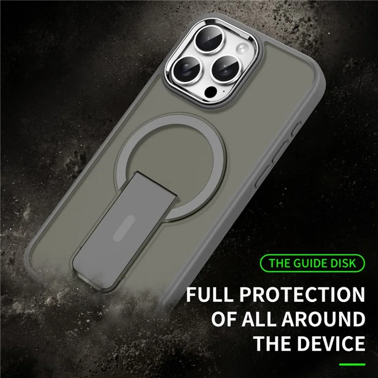 For iPhone 14 Pro Case Compatible with MagSafe PC + TPU Phone Cover with Kickstand - Light Purple
