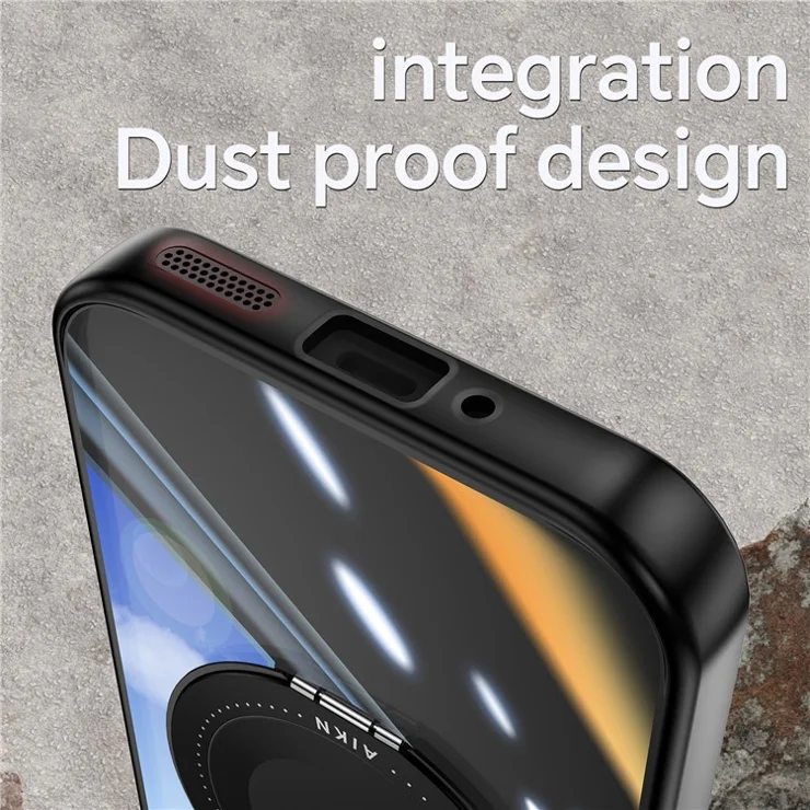 For Google Pixel 9 Magnetic Case PC + TPU Phone Cover with Rotating Metal Kickstand, Lens Protector - Black
