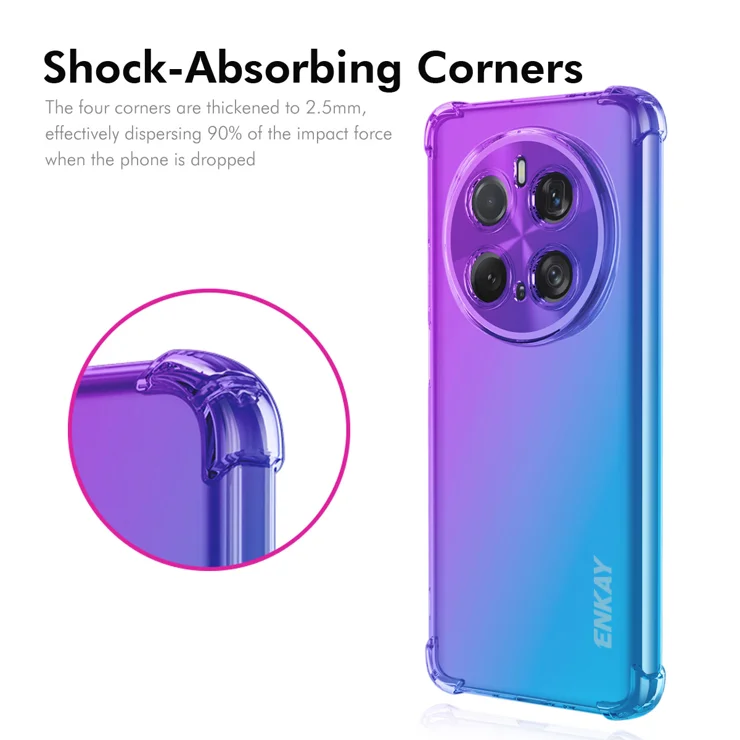 For Honor Magic7 Pro 5G TPU Case ENKAY Thickened Four Corner Drop-proof Phone Back Cover - Purple / Blue