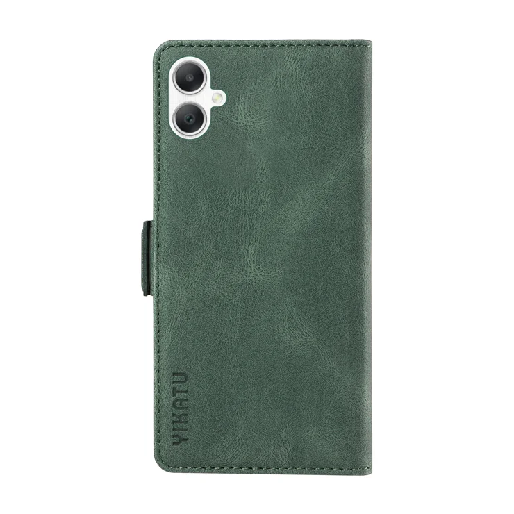 For Samsung Galaxy A06 5G / Galaxy A06 4G Leather Case YIKATU YK-005 Skin-touch Feeling Wallet Phone Cover - Green